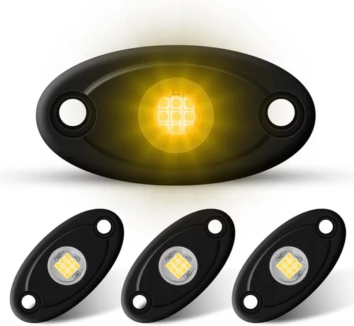 Miniatura 8 de 4Pods Rock Lights - Lámpara LED de neón azul para automóvil, camiones, ATV, UTV, SUV, barco, debajo de la carrocería, luces de motocicleta Rojo