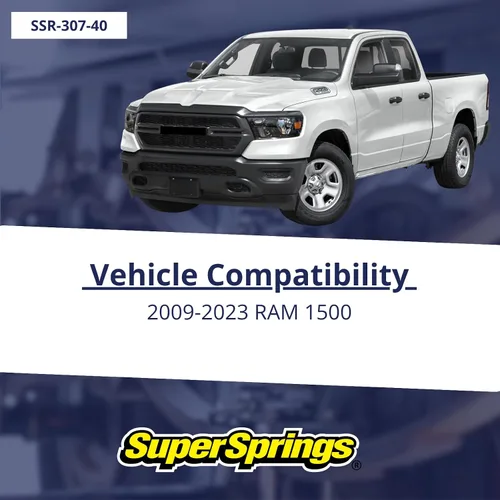 Miniatura 2 de SuperSprings SSR-307-40 SumoSprings Trasero para Dodge RAM 1500, Azul, 1000 libras.