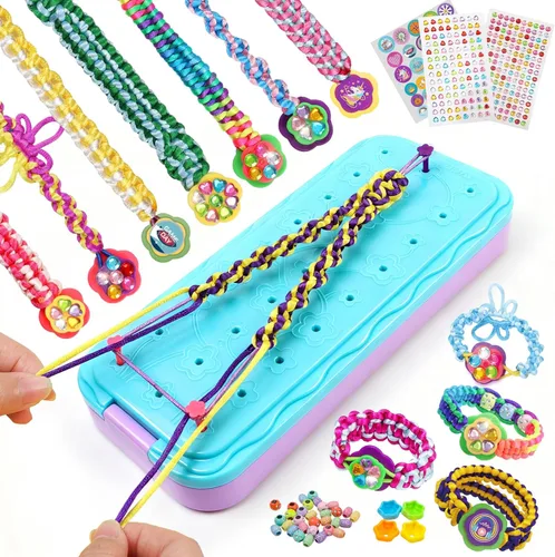 Miniatura 12 de DDAI Arte y manualidades para niños de 8 a 12 años de edad, kit de fabricación de pulseras de amistad para niñas, las mejores ideas de regalos
