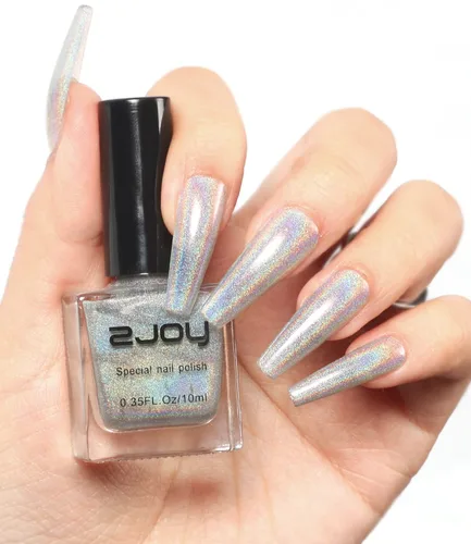 Miniatura 10 de Major Dijit Chameleon - Esmalte de uñas holográfico con purpurina de secado rápido, esmalte de uñas cromado iridiscente brillante (02)