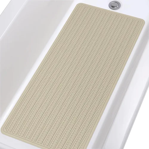 Miniatura 11 de OTHWAY Alfombra de Bañera Antideslizante, Alfombra de Baño de Goma Extra Larga para Bañera, Lavable a Máquina, Tapete Antideslizante para Ducha