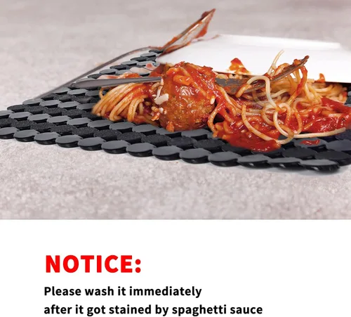 Miniatura 8 de Paquete de 2 alfombrillas para fregadero de cocina de acero inoxidable/cerámica, protectores ecológicos de PVC para la parte inferior del fregadero