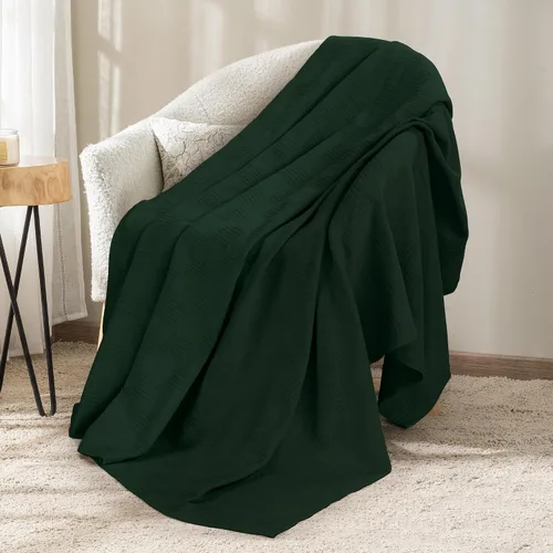 Miniatura 35 de Utopia Bedding Manta térmica 100% algodón, suave, ligera, transpirable, acogedora manta de primavera y verano para cama, decoración del hogar