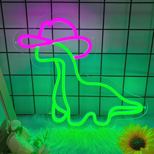 Miniatura 11 de Señal de neón de rana vaquera, señal de neón LED de sapo vaquero para decoración de pared, señal de luz de neón regulable para dormitorio, sala