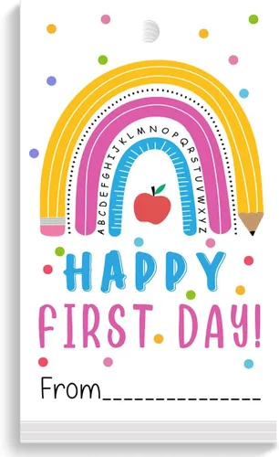 Miniatura 16 de Etiquetas divertidas para bolsas de regalo de regreso a clases, divertidas etiquetas de regalo para el primer día de escuela, etiquetas de regalo