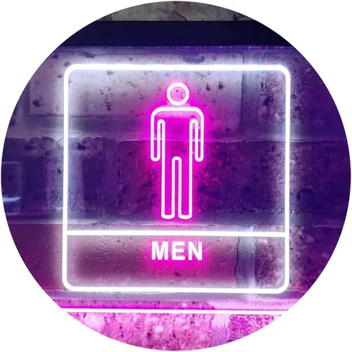 Miniatura 9 de ADVPRO Señal de neón LED de doble color para inodoro e inodoro para hombre, color azul y rojo, 12 "x 8.5" st6s32-i1015-br