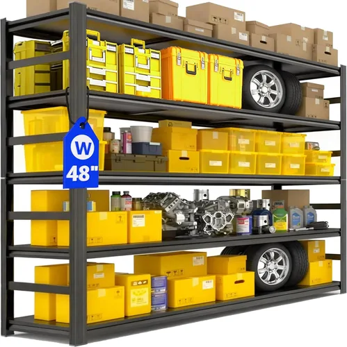 Miniatura 13 de Estantería de garaje de 5 niveles, estante de almacenamiento de metal de 72 pulgadas de alto x 40 pulgadas de ancho x 16 pulgadas de profundidad