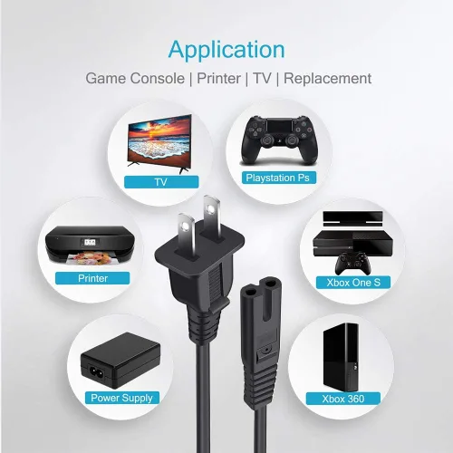 Miniatura 4 de Cable de alimentación de repuesto para iRobot Roomba – [listado por UL] Extensión de 6 pies para iRobot Roomba Base de carga integrada para el hogar