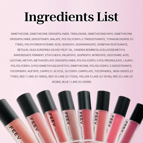Miniatura 9 de Feev Hyper-Fit Color Wear Tinte de labios Velvet Cream mate, tinte de labios vegano y seguro para pieles sensibles (#02 Fancy Mauve)