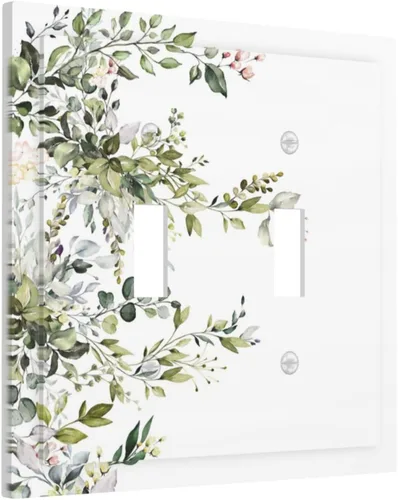 Miniatura 1239 de Placa Decorativa de Pared de Granja Rústica con Cuerno de Madera para Puerta de Granero 1 Banda Duplex Cubiertas de Toma Eléctrica Soltera