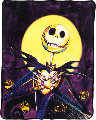 Miniatura 8 de Northwest Nightmare Before Christmas Micro Raschel Manta de Tiro, Manta de Tiro Ultra Suave, 46 x 60 Pulgadas, Dark Creep Creep oscuro