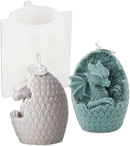 Tone Fun Moldes de silicona con forma de dragón para hacer velas, resina, velas de aromaterapia, jabón de cera hecho a mano, decoración del hogar,