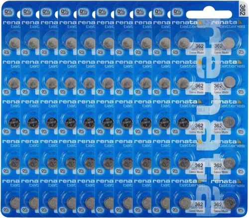 Miniatura 11 de Renata 362 SR721SW Baterías – 1.55 V Óxido de Plata 362 Batería de reloj (2 unidades)