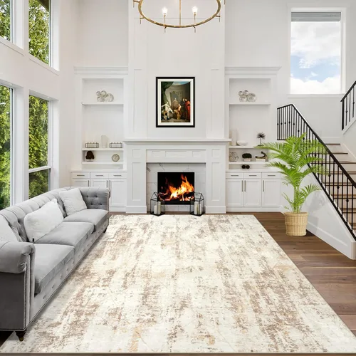 Miniatura 10 de Alfombras de Pasillo Lavables de 2'6''x8': Alfombra de Pasillo Moderna Abstracta para Interiores, Suave, Pelo Bajo, Alfombra Delgada, Multi