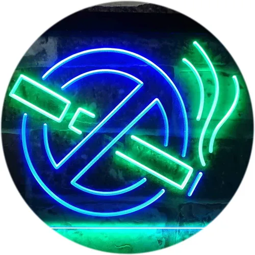 Miniatura 20 de ADVPRO No Smoking Non Smoke Warning Shop Restaurant Dual Color LED Neon Sign Blue & Red 12" x 8.5" st6s32-i3189-br