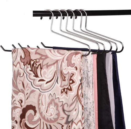 Miniatura 9 de VASLIM Paquete de 8 perchas resistentes con revestimiento de vinilo negro antideslizante, ideal para edredones, manteles, toallas, sacos de dormir