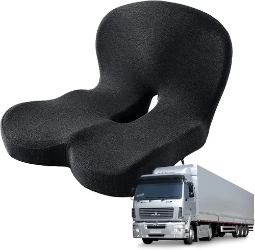 Cojín de asiento de espuma viscoelástica para conductores de camiones, sillas de oficina y asientos de automóvil, soporte de espalda y almohada de