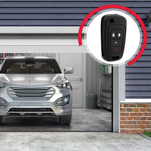 Miniatura 3 de USARemote Funda de silicona de goma para llave de entrada sin llave con botón de inicio remoto de 4 botones, abatible, reemplazo para Buick Encore