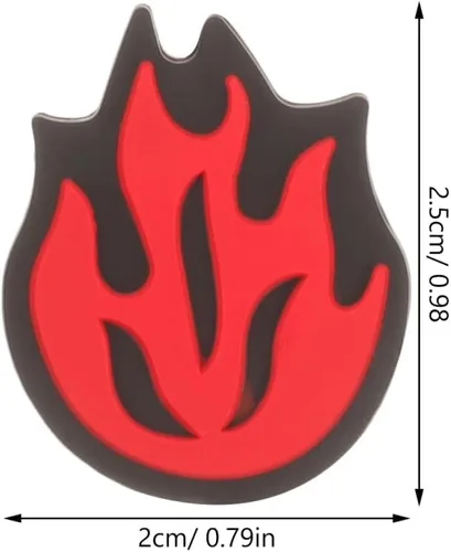 Miniatura 7 de BESPORTBLE Raqueta de tenis, amortiguador de vibraciones, raqueta de cuerda, amortiguador de choque de silicona en forma de fuego, 6 uds