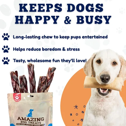 Miniatura 6 de Amazing Dog Treats - Carne seca de esófago para perros (10-12 pulgadas - 30 unidades/paquete) - Gullet Dog Chews