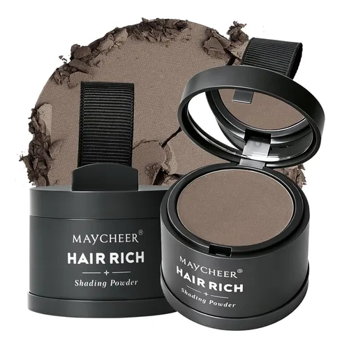 Miniatura 13 de Polvo de retoque de raíz, sombra de línea capilar negra para cabello delgado, cobertura de cabello gris, mujeres y hombres