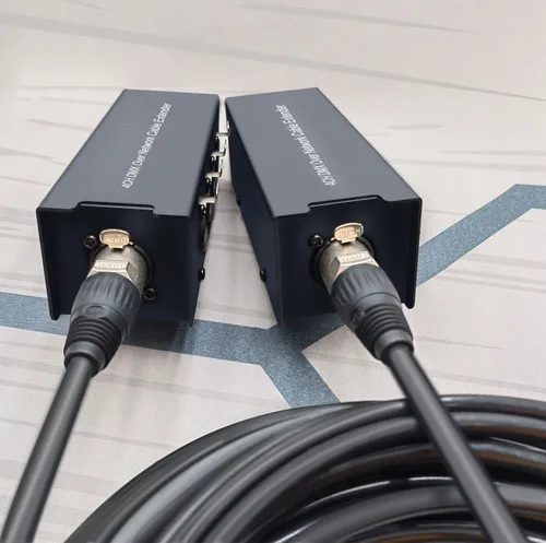 Miniatura 7 de LVY Extensor de cable DMX de 4 canales a través de red XLR de 3 pines macho y hembra a Ethercon canales de cable sobre cable RJ45 Cat5/Cat6 Ethercon