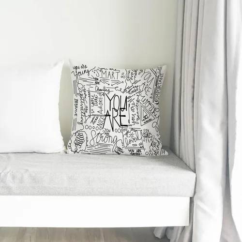 Miniatura 3 de Regalos de ánimo, fundas de almohada con citas inspiradoras de 18 x 18 pulgadas. You are Brave, You are Smart, regalos de aliento para mujeres