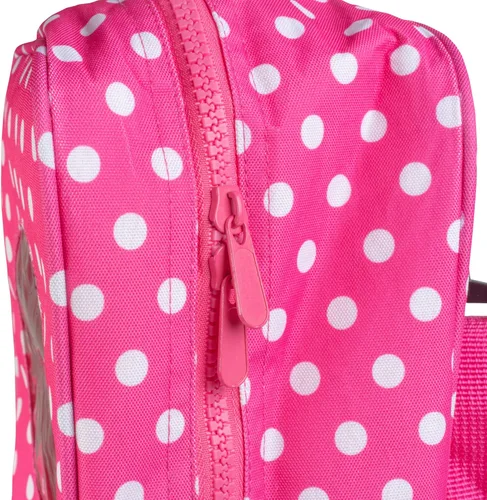 Miniatura 6 de Estuche de transporte para muñecas – (lunares rosados) para cualquier muñeca de 18 pulgadas – Organizador de almacenamiento de accesorios de viaje