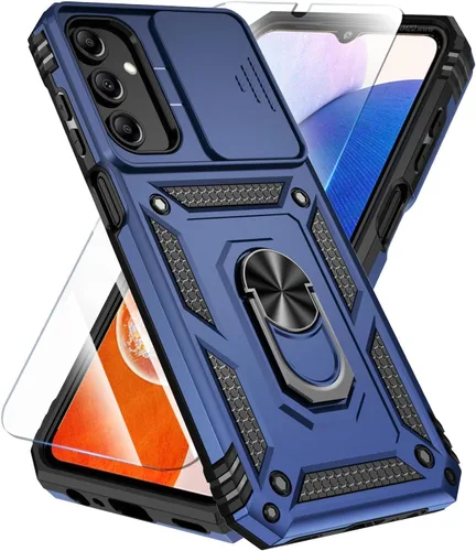 Miniatura 33 de SunStory Funda compatible con Samsung Galaxy A17 5G con protector de pantalla HD, cubierta de cámara deslizante y soporte de anillo giratorio, a