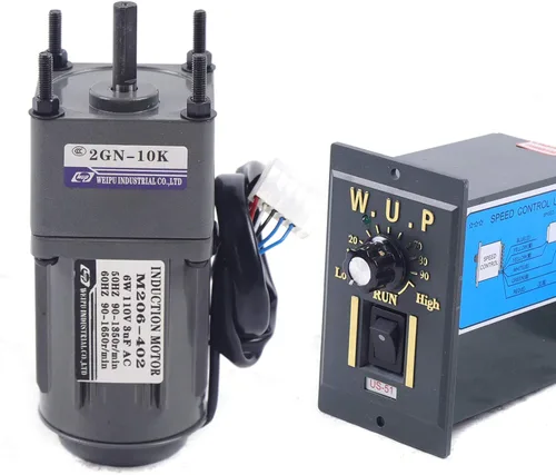 Miniatura 25 de Motor de engranajes eléctrico 120W DC 24V Reductor de engranajes helicoidal Caja de engranajes Motor eléctrico de engranajes RV 50K 35Nm Motor 120W