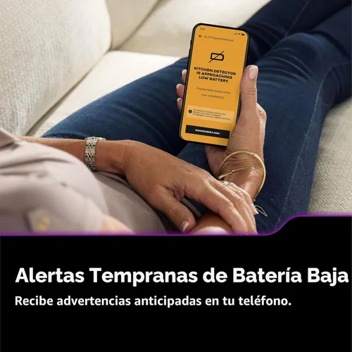 Miniatura 9 de Kidde Detector inteligente de humo y monóxido de carbono habilitado por la aplicación Kidde con cableado, respaldo de batería AA, alertas de voz