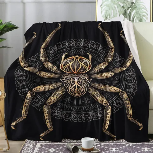Miniatura 8 de Manta de calavera tamaño Queen, manta de vellón para sofá cama, sofá, manta y mantas con patrón de esqueleto gótico satánico, manta de franela