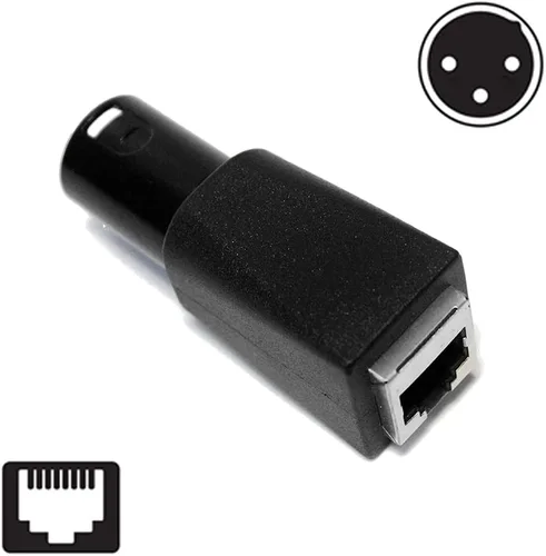 Miniatura 4 de DMX a RJ45 Conector RJ45 Ethernet a 3 pines XLR DMX hembra y macho adaptadores conjuntos (3PIN_1Pair)