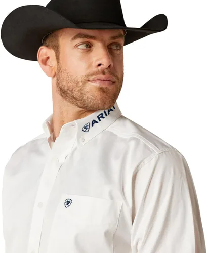 Miniatura 41 de Ariat Camisa de sarga con logotipo del equipo para hombre