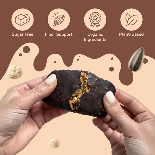 Miniatura 5 de Rawmantic chocolate Barra de proteína vegana de algarroba de 2.12 onzas, 2.12 oz, 12 barras
