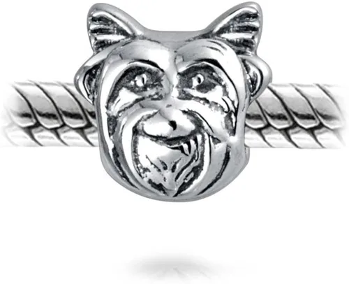 Miniatura 2 de Pet Animal Lover BFF orejas flexibles cachorro perro show caniche Yorkie Frenchie Chihuahua hueso abalorio para mujeres adolescentes oxidado plata