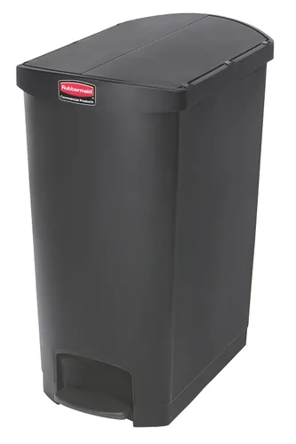 Miniatura 9 de Rubbermaid Commercial Products - Bote de basura Streamline Slim con pedal Papelera de plástico, 4 galones (15 litros), color rojo, con manos