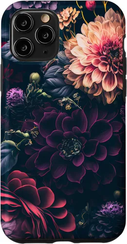 Miniatura 29 de Dahlia Flower Moody Dark Floral Pink and Purple Pattern Case for iPhone 17