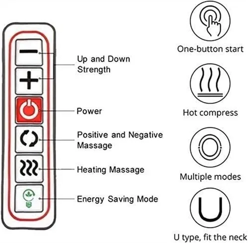 Miniatura 6 de TOEWOE Masajeador de cuello, masajeador de espalda con calor, masajeador eléctrico de hombro, masajeador Shiatsu, masajeador de espalda y cuello