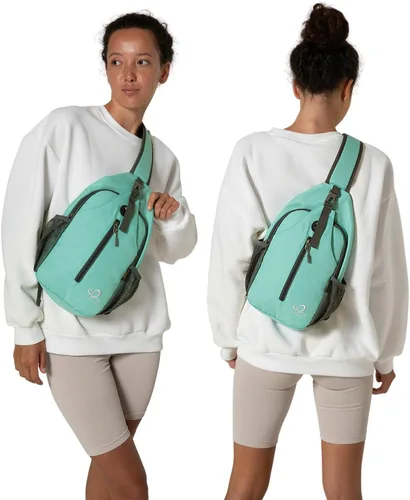 Miniatura 144 de WATERFLY Bolsa pequeña de senderismo: mochila cruzada para el pecho, mochila para hombres y mujeres con correa de hombro agradable a la piel