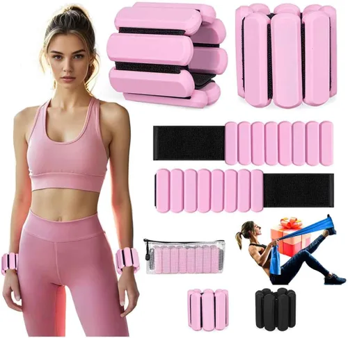 Adjustable Ankle Weights,Wrist Weights for Women & Men,Set of 2 (1Lb Each),Perfect for Walking,Running,Yoga,Pilates,Gym,Strength Training. Weighted