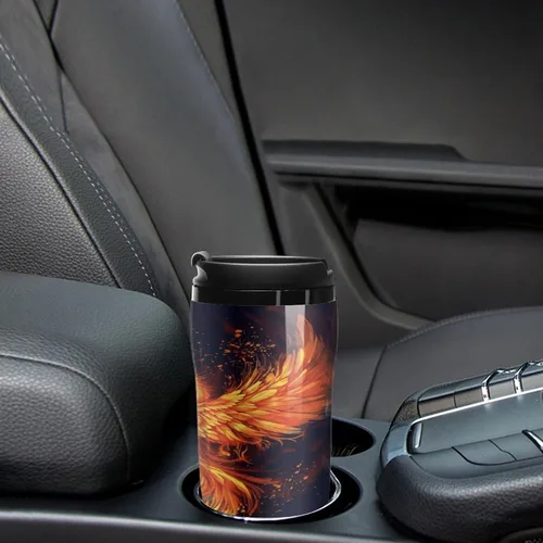 Miniatura 6 de Fire And Water Phoenix Coffee Cup Hot Coffee Travel Mug Reusable Iced Coffee Cups Double Heat Insulation Coffee Mug with Leak-Proof Lid Stylish