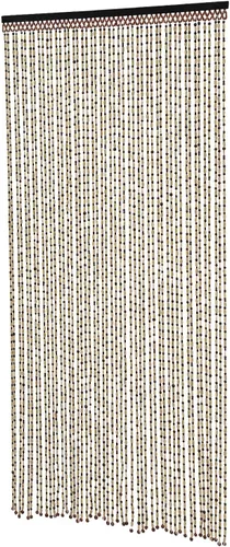 Miniatura 5 de DNYSYSJ Cortina con cuentas de madera natural y bambú, 49 hebras, diseño liso de 74.8 pulgadas, cuentas de bambú y madera para puerta, cortina