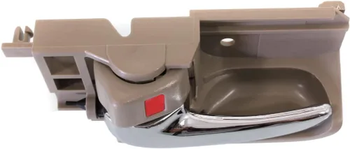Miniatura 5 de Para Toyota Corolla 2003-2008 Manija de puerta interior delantera, lado del conductor Bisel marrón con palanca cromada Con botón de bloqueo