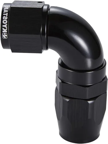 Miniatura 6 de 10AN Accesorios de 90 Grados para Línea de Combustible de Aceite Trenzada Negra #4416