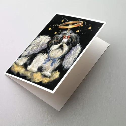 Miniatura 255 de Caroline's Treasures PPP3013GCA7P - Tarjetas de felicitación y sobres para mascotas de Basset Hound Teacher, paquete de 8 tarjetas en blanco