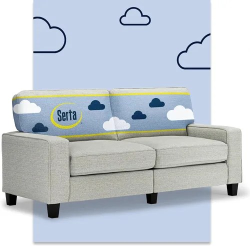 Miniatura 60 de Serta Palisades Sofás Tapizados para Sala, Sofá de Diseño Moderno, Tela, Beige