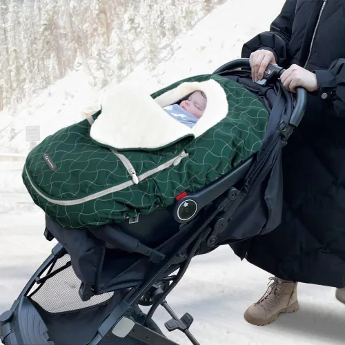 Miniatura 2 de Yoofoss - Bolsas de protección para cochecito de bebé, capotas de invierno para silla de coche, cubierta para proteger al bebé del viento frío