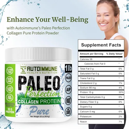 Miniatura 2 de Autoimmune - Proteína de colágeno en polvo para mujeres y hombres, sin soja, gluten y lácteos, sin OMG, de carne de res alimentada con pasto, 10.58