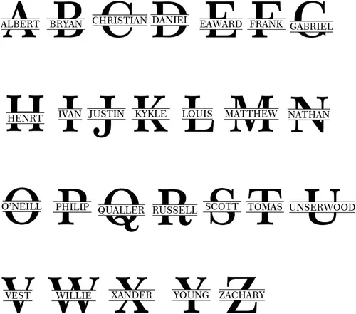 Miniatura 7 de Gemelos de hombre con nombre personalizado para hombres, gemelos personalizados con 26 letras iniciales del alfabeto, para esposo, a la moda